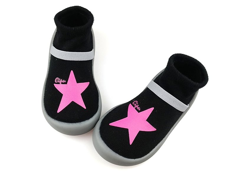 【Feebees】CIPU联名系列_虎虎星_桃(学步鞋 袜鞋 童鞋 台湾制造) - 童装鞋 - 其他材质 黑色