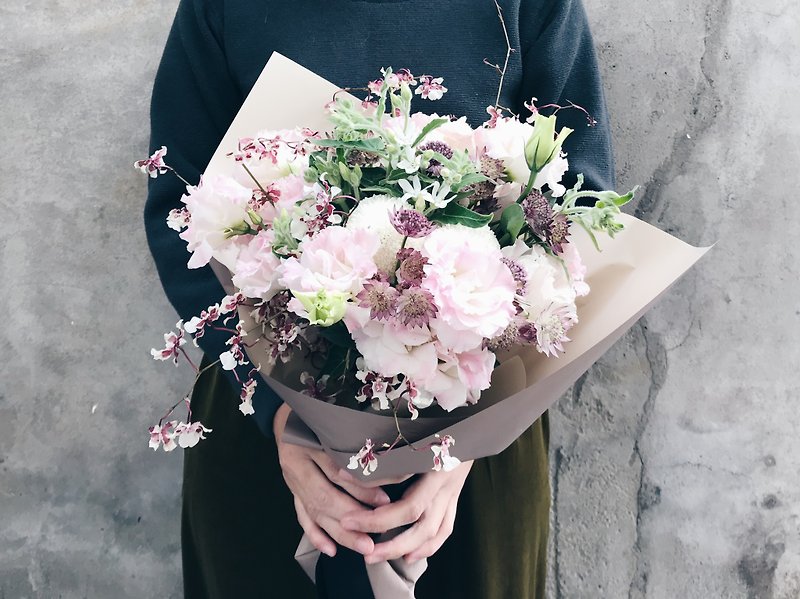 Fresh Flower Bouquet!!【守护之神-Hestia】情人节 花束 鲜花 - 干燥花/捧花 - 植物．花 紫色