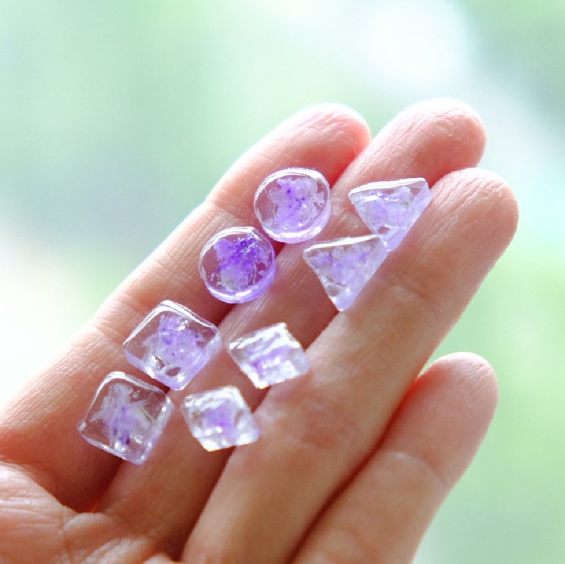 【紫の菖蒲 】Purple Calamus - Silver Earrings by ETPLANT - 耳环/耳夹 - 纯银 紫色
