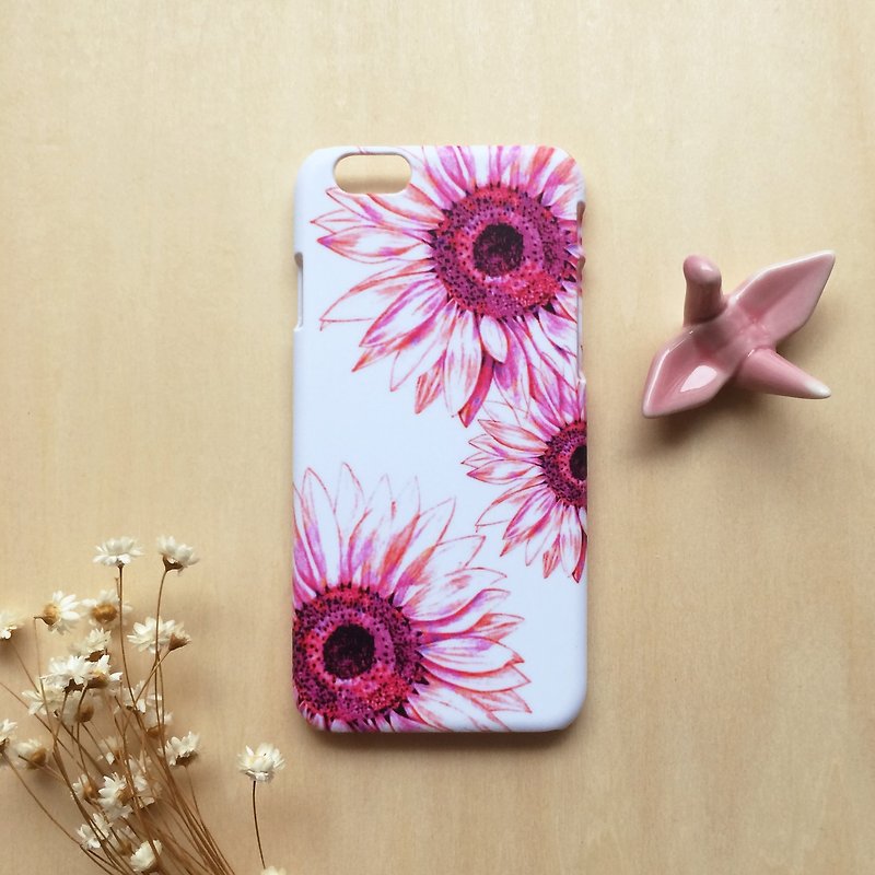 粉红紫Sunflower彩色铅笔//原创手机壳 iPhone, HTC, Sony,oppo