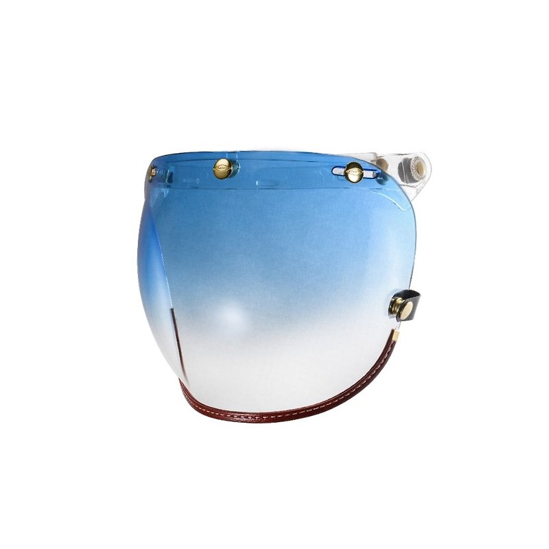 咖啡皮革TOP PP风镜-渐层蓝色 - 安全帽 - 其他材质 