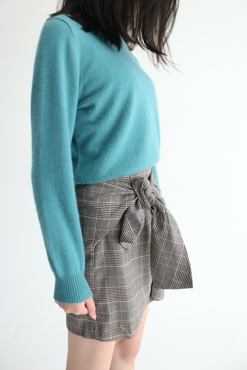 Louise Sweater (more colors/sizes available) 胭脂绿喀什米尔羊毛高领毛衣(可订做其他颜色) - 女装针织衫/毛衣 - 羊毛 蓝色