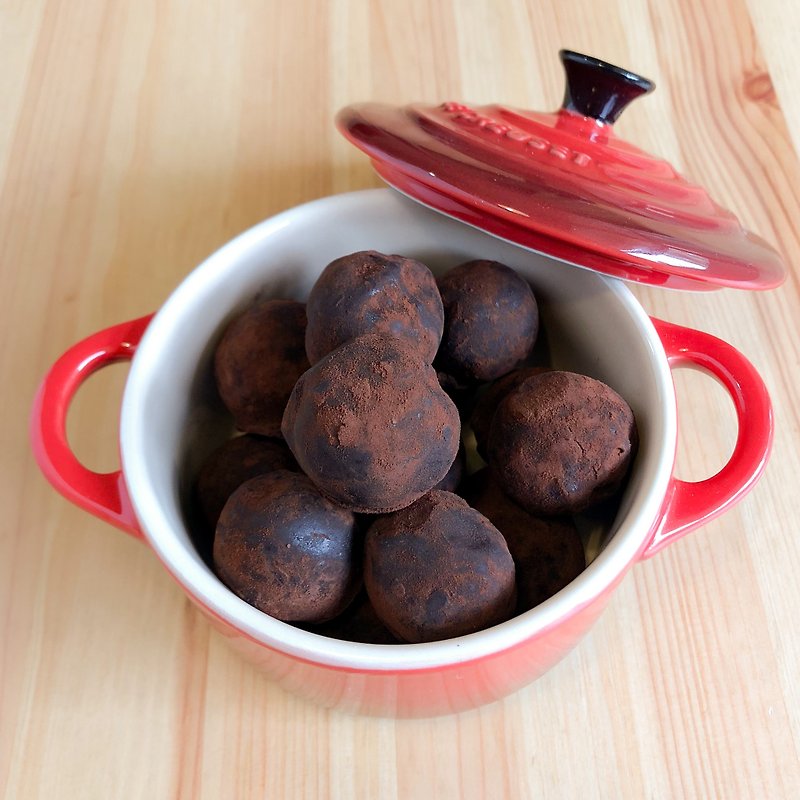 72%浓厚生巧克力球 - 12颗  比利时黑巧克力 减糖浓郁口味 - 巧克力 - 新鲜食材 黑色