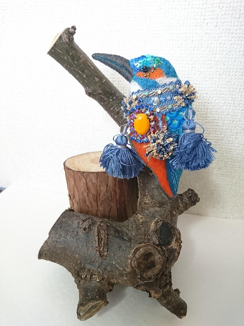 IRODORI AZ brooch (Kingfisher)