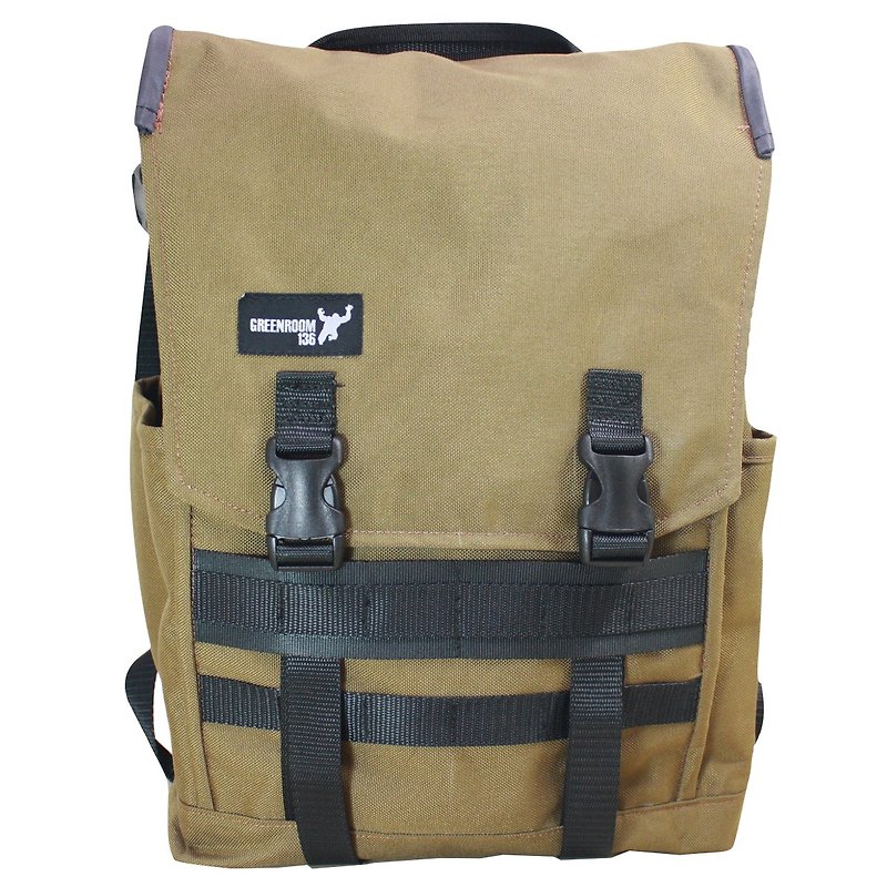 Greenroom136 - Genesis - Laptop backpack - LARGE - Brown - 后背包/双肩包 - 防水材质 咖啡色