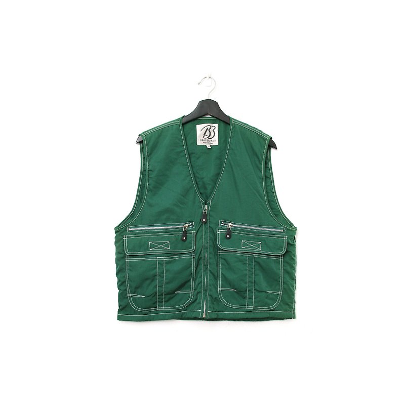 Back to Green- 登山/钓鱼背心 绿 / vintage vest fi-19 - 男装背心 - 聚酯纤维 
