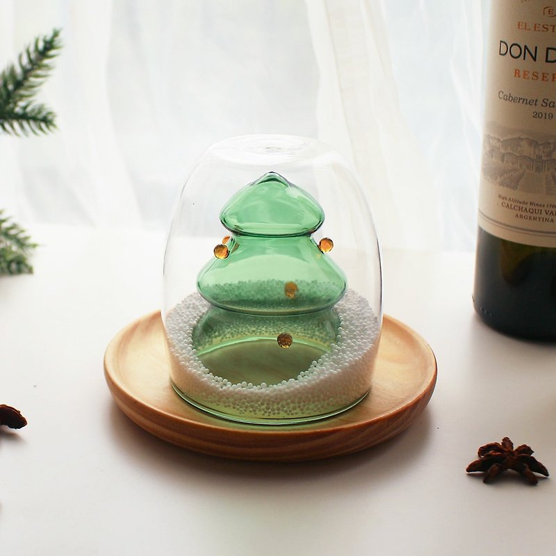 圣诞树双层玻璃杯 - 杯子 - 玻璃 绿色