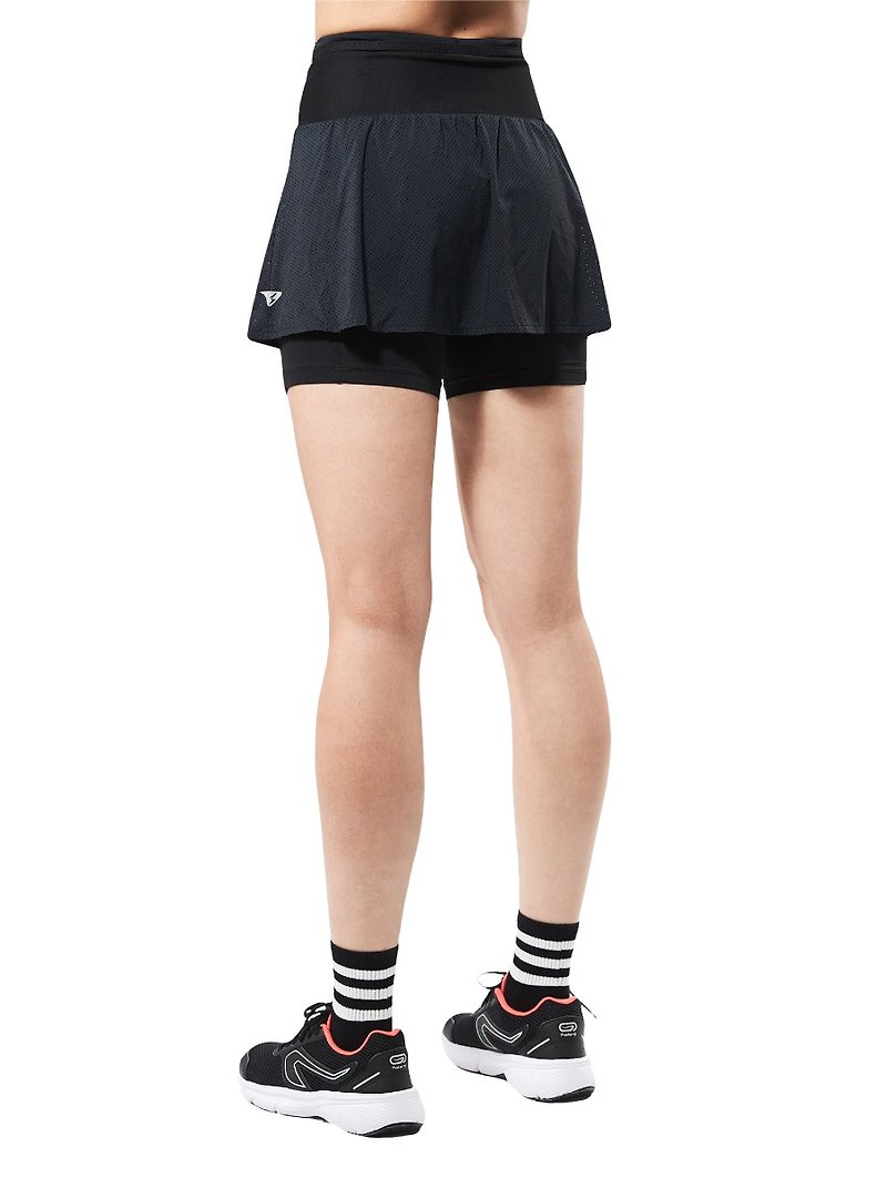 【SUPERACE】零阻力二合一越野短裙 / 女款/黑 - 女装运动裤 - 尼龙 