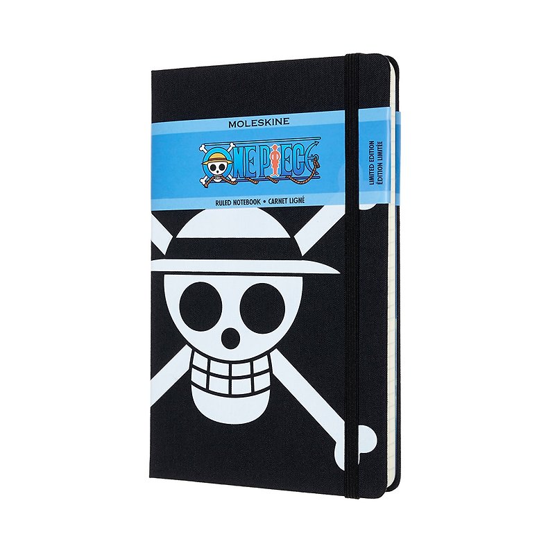 MOLESKINE One Piece 航海王限量笔记本 - 海贼旗 L 型横线 - 笔记本/手帐 - 纸 黑色