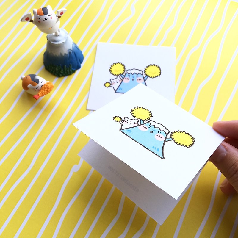 心意小卡－富士山啦啦队 - 卡片/明信片 - 纸 黄色