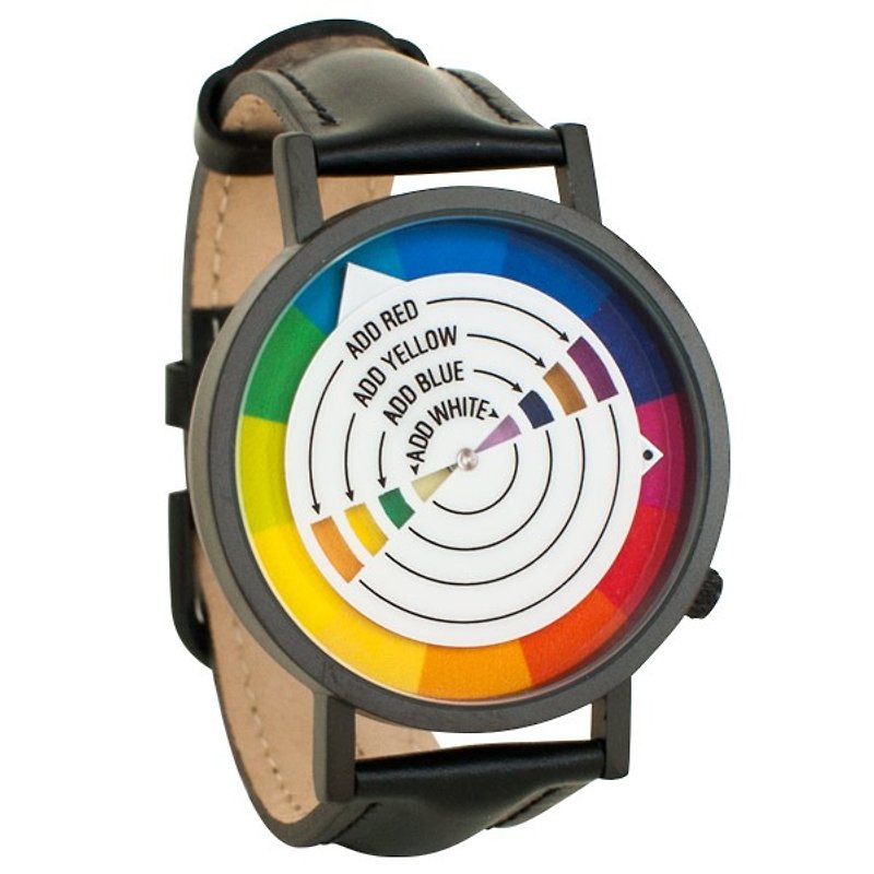 颜色轮盘艺术中性手表 - 女表 - 其他金属 多色