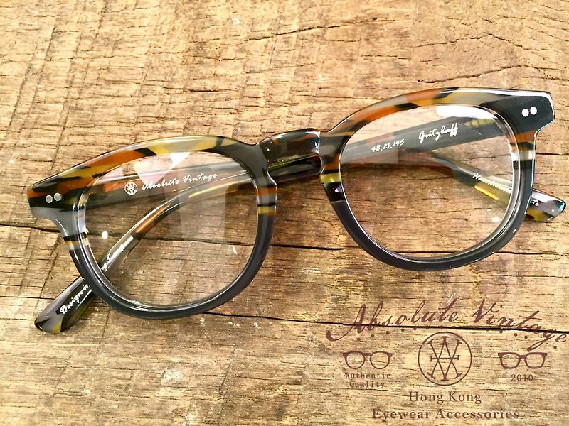 Absolute Vintage - 吉士笠街(Gutzlaff Street) 梨型粗框板材眼镜 - Gray 灰色 - 眼镜/眼镜框 - 塑料 