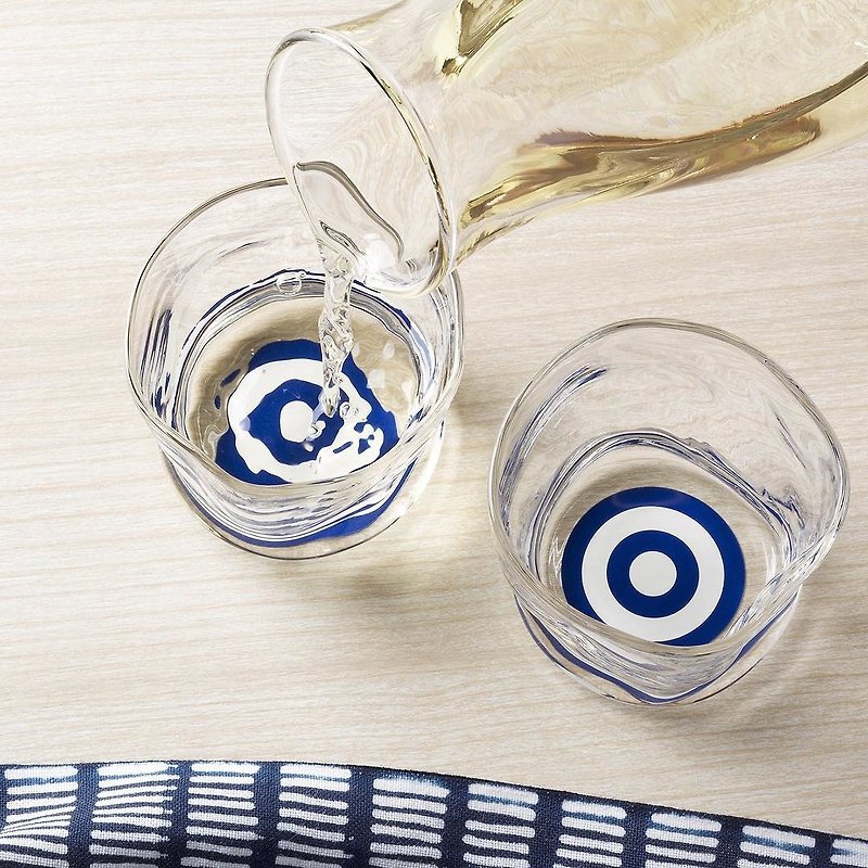 【超值组合】日本ADERIA 手仿陶蛇目清酒壶杯组(1壶+2杯) - 酒杯/酒器 - 玻璃 透明