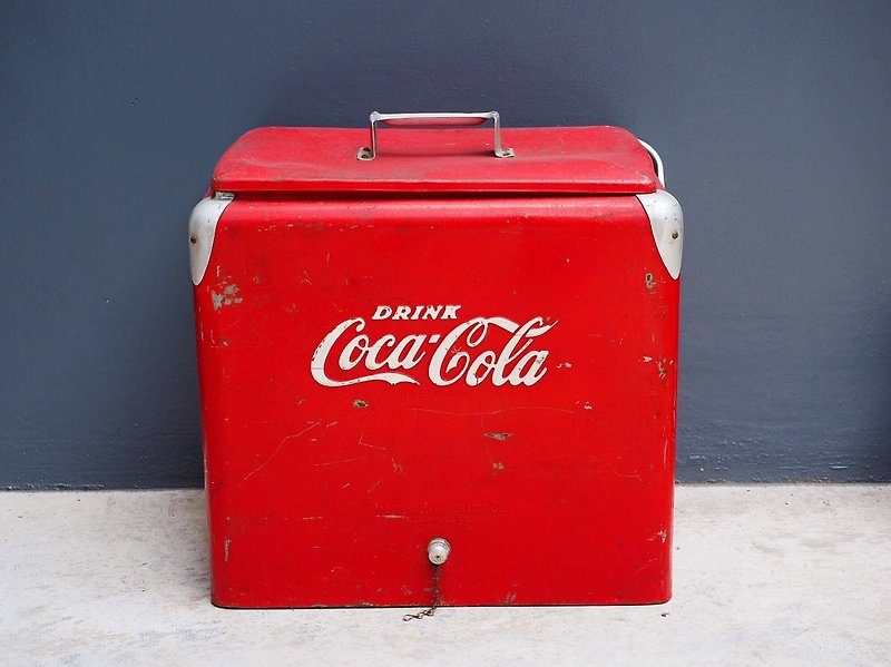 可口可乐系列-1950年美国早期大型冰桶 - 摆饰 - 其他金属 