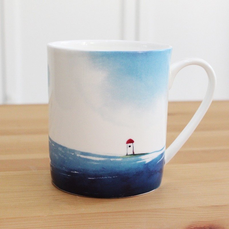 24小时出货 骨瓷马克杯-蔚蓝海洋 - 咖啡杯/马克杯 - 瓷 