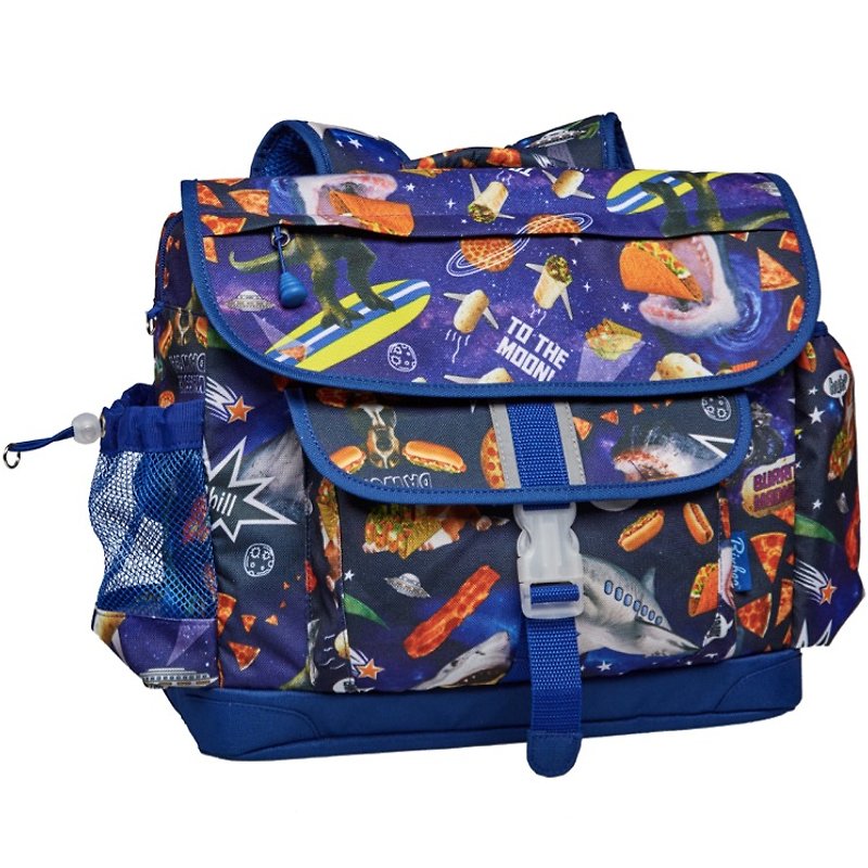 美国Bixbee彩印系列-太空漫游中童轻量舒压背/书包 - 后背包/双肩包 - 聚酯纤维 蓝色
