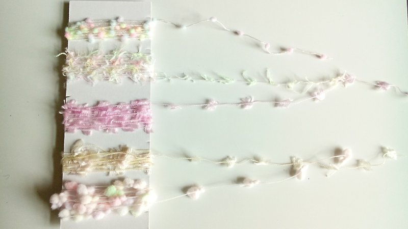 Diary decoration Cherry blossoms Shed 2m 5 types - 编织/刺绣/羊毛毡/裁缝 - 棉．麻 粉红色