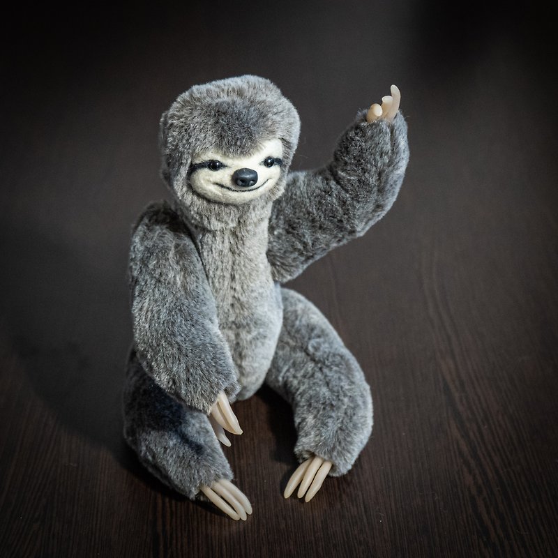 Mohair sloth - 玩偶/公仔 - 其他材质 灰色