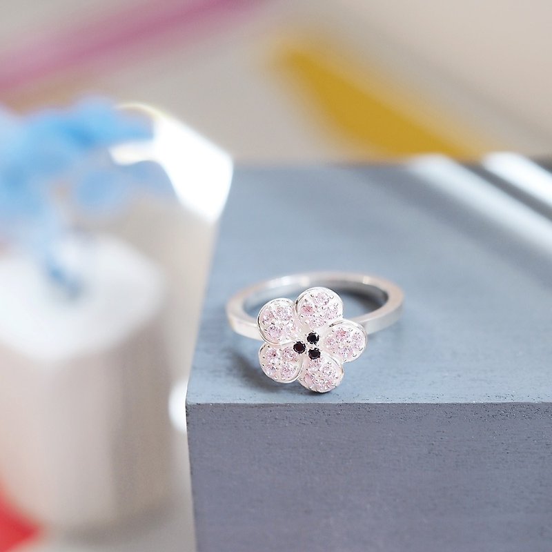 ピンク 桜 リング シルバー925 - 戒指 - 其他金属 粉红色