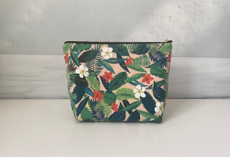 cosmetic bag, toiletry bag, Gift for her, flower pattern pouch