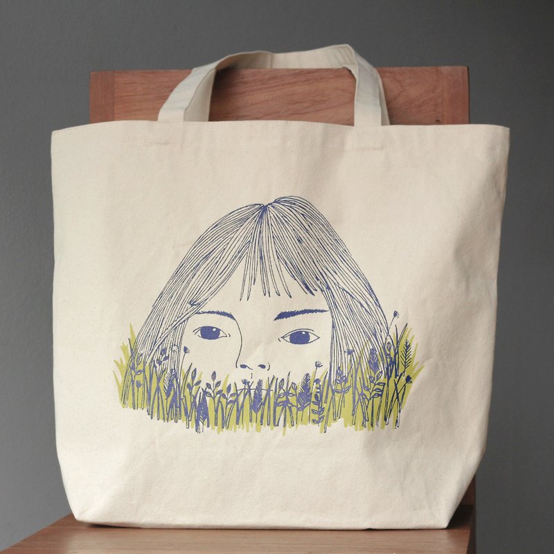 Sachiko Canvas Tote Bag - 其他 - 棉．麻 卡其色
