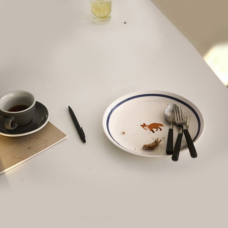 最后一个_北欧陶瓷盘狐狸组01-主餐盘,E2D28086 - 浅碟/小碟子 - 瓷 金色