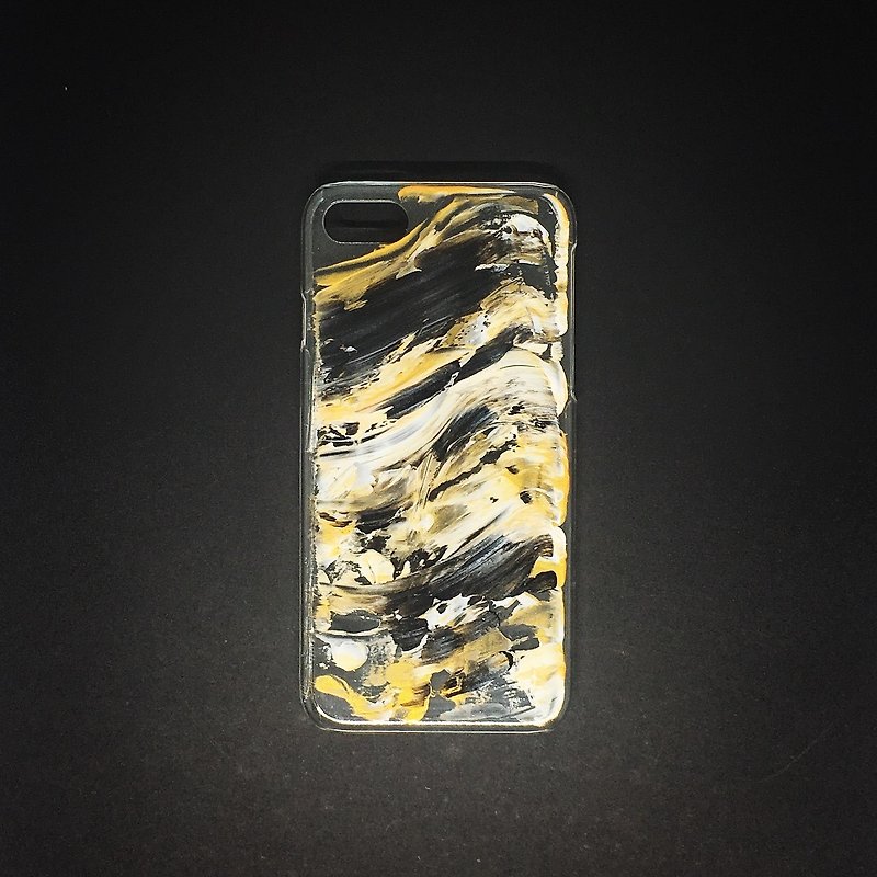 Acrylic 手绘抽象艺术手机壳 | iPhone 7/8 |  Black & Gold - 手机壳/手机套 - 压克力 金色