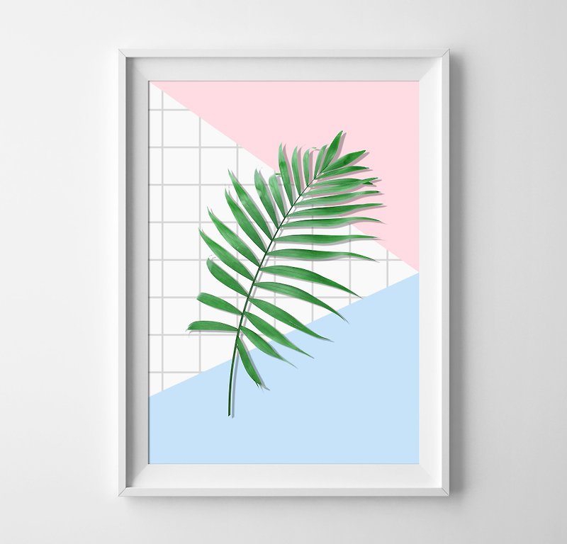 Palm leaf 可定制化 挂画 海报 - 海报/装饰画/版画 - 纸 粉红色