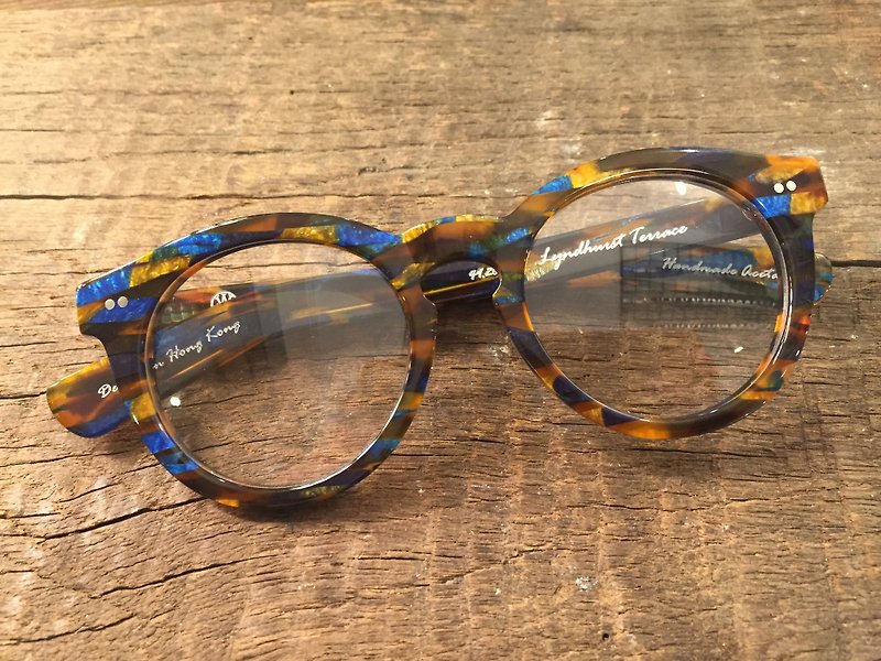 Absolute Vintage - 摆花街(Lyndhurst Terrace) 圆形粗框板材眼镜 - Tort Blue 蓝啡混色 - 眼镜/眼镜框 - 塑料 
