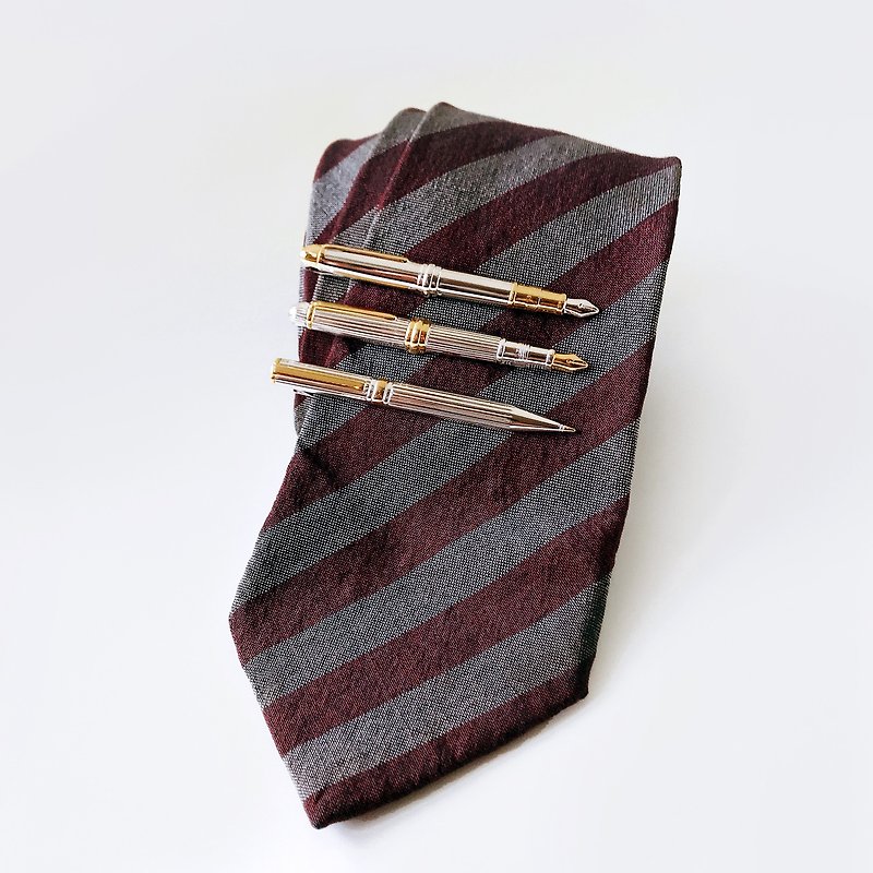 德国早期手工925纯银笔型领带夹 | 商务 领带 上班族 - 领带/领带夹 - 纯银 银色