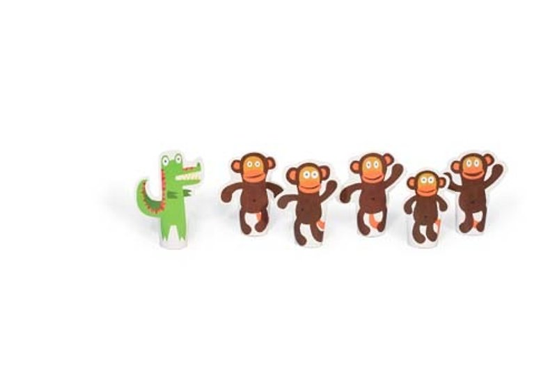 【pukaca手作益智玩具】手指玩偶系列 - 顽皮猴子 - 玩具/玩偶 - 纸 多色
