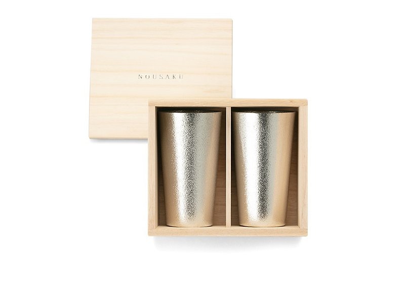 经典纯锡杯木盒组 - 酒杯/酒器 - 其他金属 银色