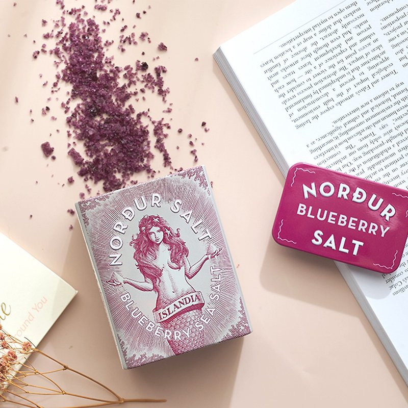 (限量铁盒精装) NORDUR冰岛女神海盐-蓝莓 - 酱料/调味料 - 新鲜食材 粉红色