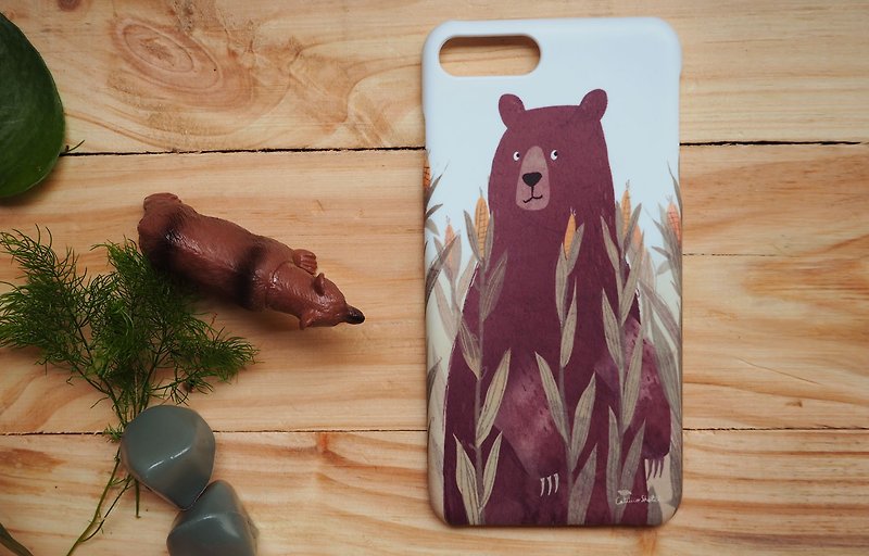 Phone case print high quality with bear corn - 手机壳/手机套 - 塑料 咖啡色