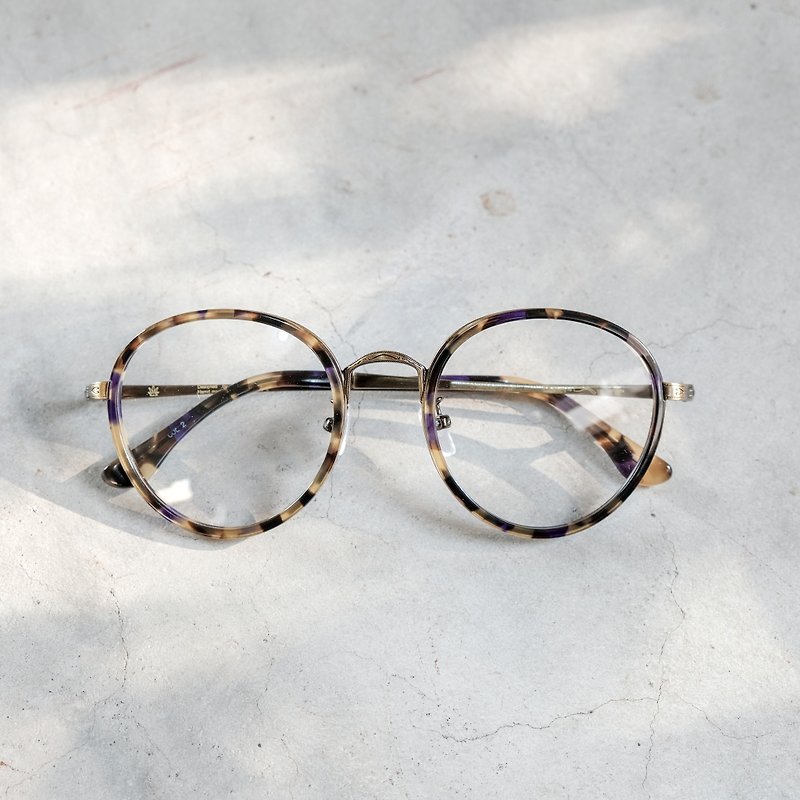 韩国复古圆框 大框  钛金属 钛鼻垫 夏天限量 眼镜 镜框 紫琉璃 - 眼镜/眼镜框 - 其他金属 