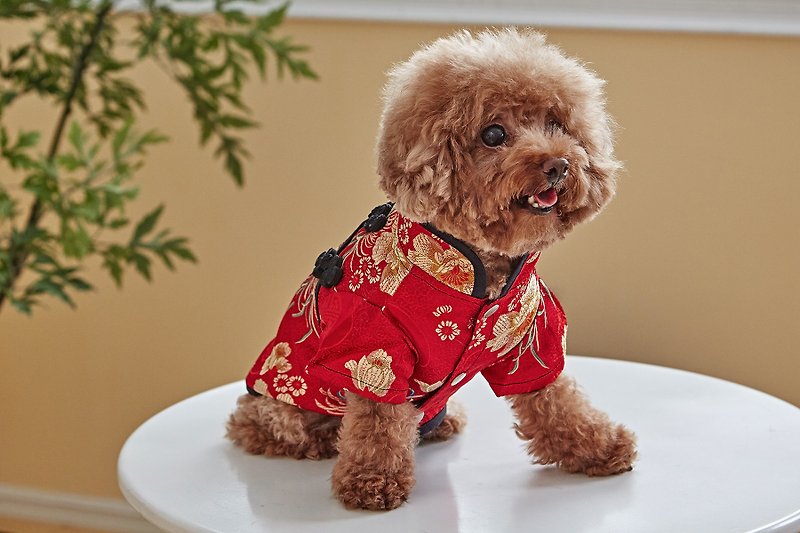 【毛公爵】宠物衣 经典中国风 红 - 衣/帽 - 其他材质 红色