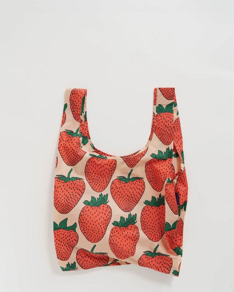 BAGGU环保收纳购物袋 - 标准-草莓 - 手提包/手提袋 - 防水材质 粉红色
