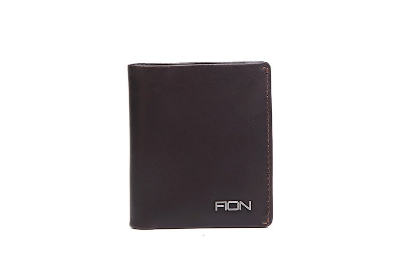FION 软植鞣革轻薄短钱包 - 皮夹/钱包 - 真皮 咖啡色
