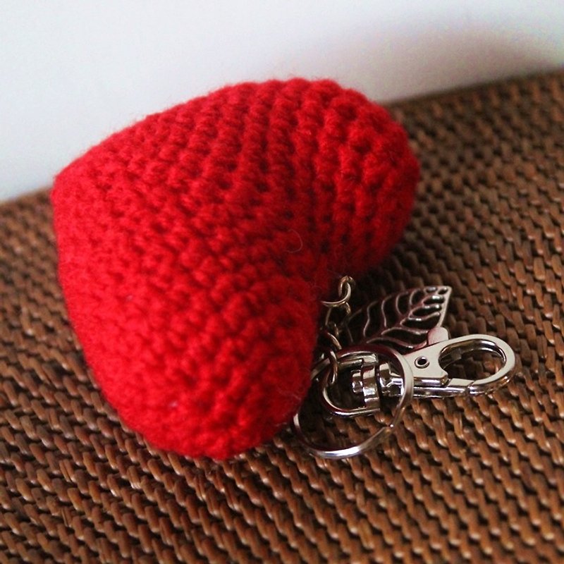火热的心, 爱心钥匙圈 - 钥匙链/钥匙包 - 聚酯纤维 红色