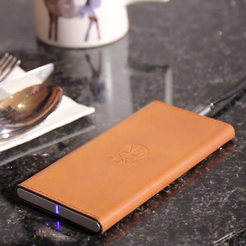 LeatherDock 真皮无线充电板 - 手机充电及周边 - 真皮 咖啡色