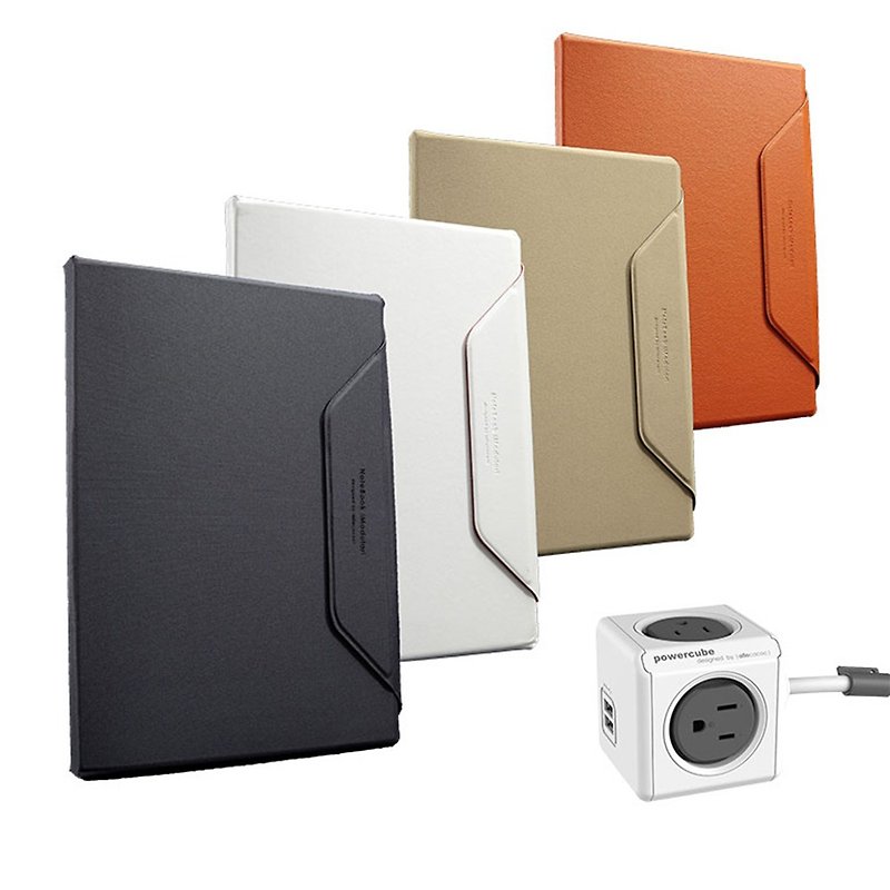 荷兰 allocacoc A4百搭笔记本 X PowerCube双USB延长线/灰色/1.5m - 笔记本/手帐 - 其他材质 多色