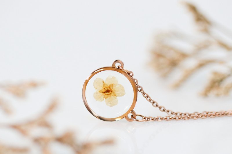 Necklace rose gold (plum) - 项链 - 玫瑰金 白色
