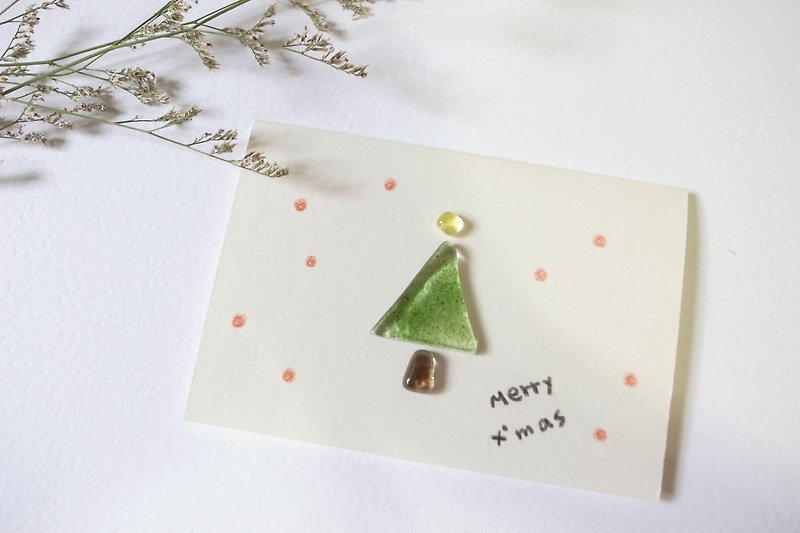 Highlight 还来｜圣诞树玻璃小物卡片/圣诞卡 - 卡片/明信片 - 纸 绿色