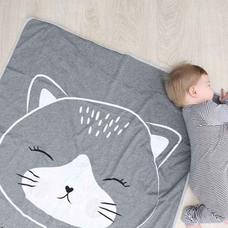 Mister Fly 婴儿睡毯 - 灰色小猫 MFLY196 - 婴儿床上用品 - 棉．麻 灰色