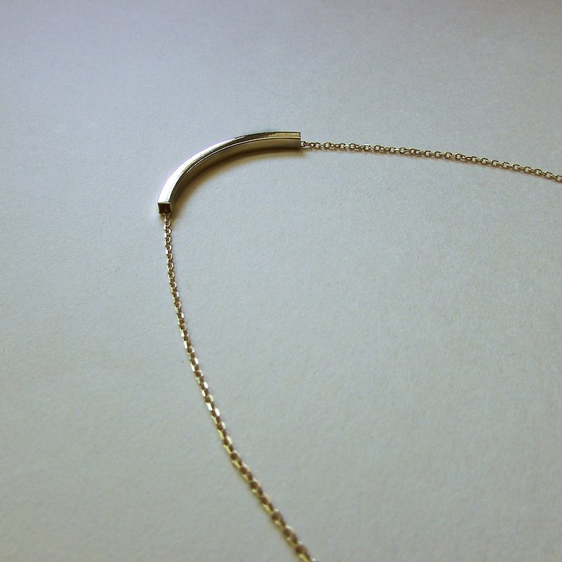 square tube necklace_方管项链 | 925纯银 限量 设计师手作 - 项链 - 银 银色