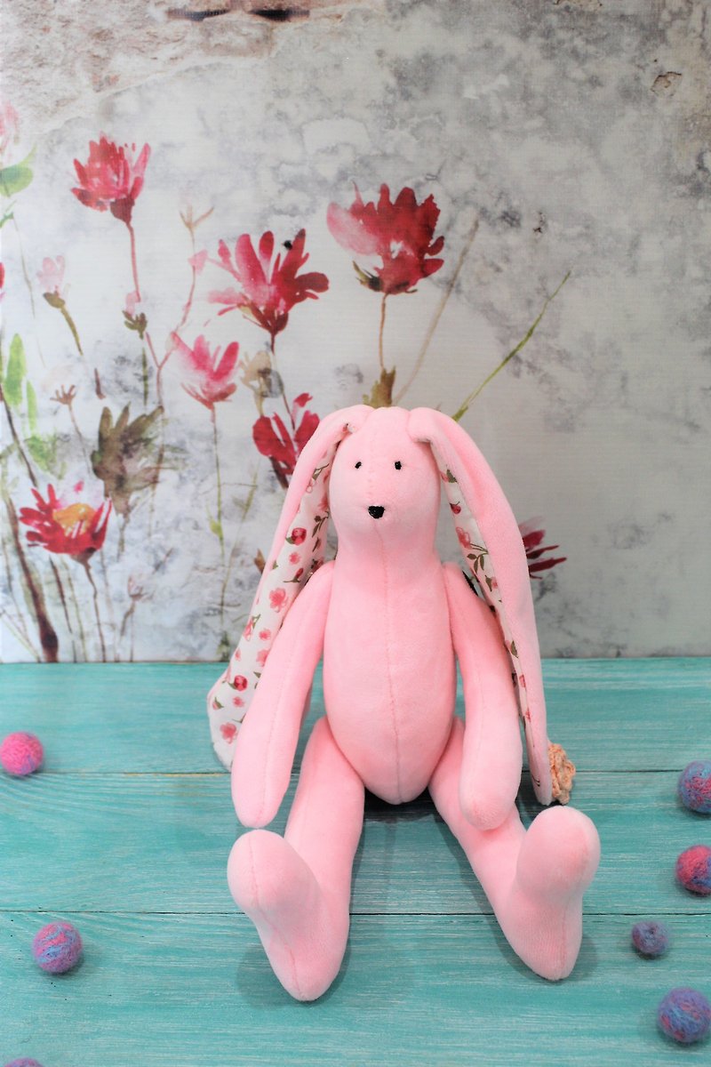 Plush rabbit - interior toy, gift for best friend, gift for child - 玩具/玩偶 - 环保材料 粉红色