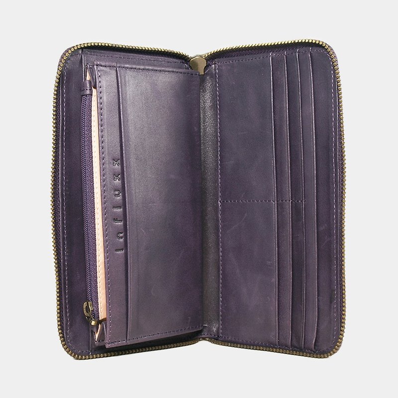UN1 随行牛皮长皮夹 – 紫色 (可加购雷雕刻字) - 皮夹/钱包 - 真皮 紫色
