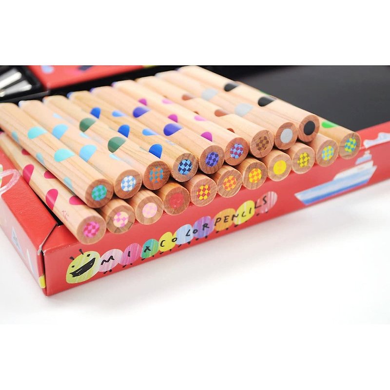 KOKUYO MIX 双色色铅笔 20 支组 - 铅笔/自动铅笔 - 木头 多色