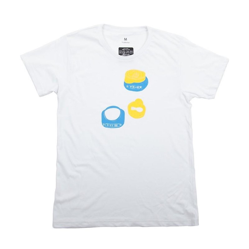 ヤマト のり容器 ユニセックスＴシャツ - 男装上衣/T 恤 - 棉．麻 白色