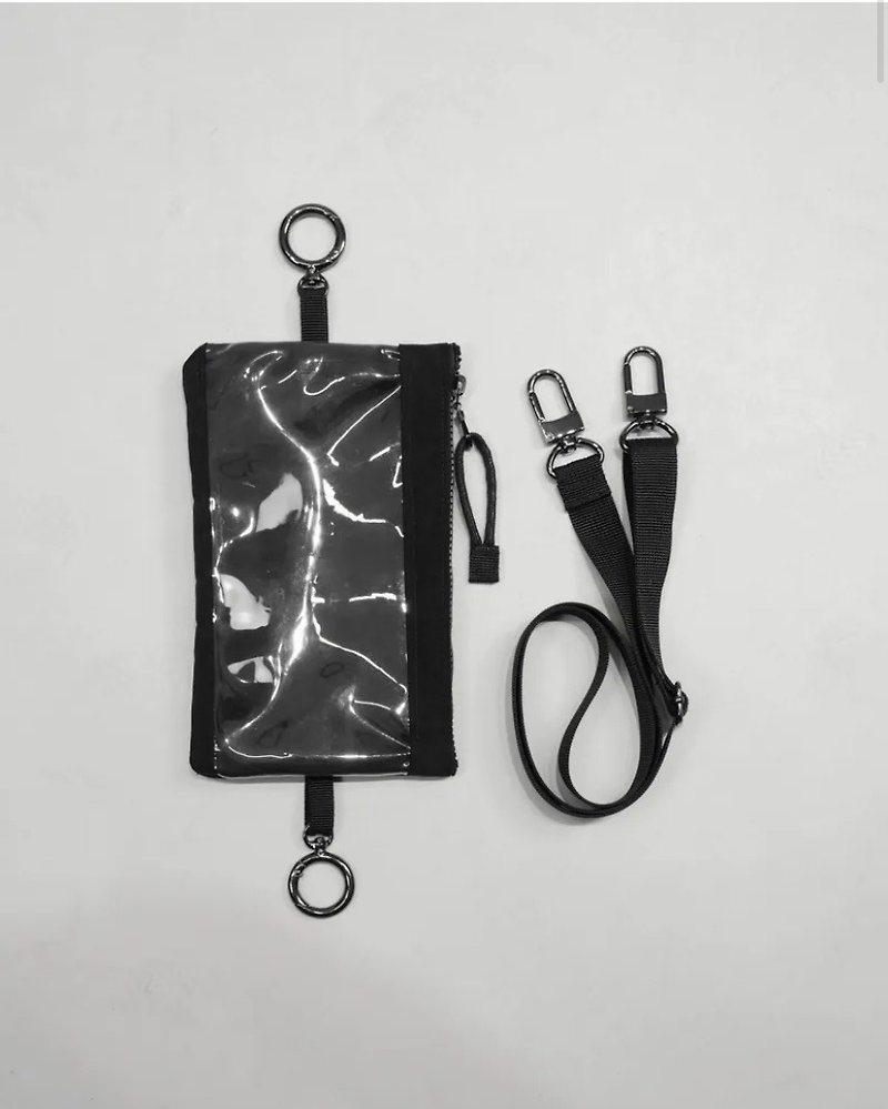 L impact Ame x MUKK联名透明可触控手机包 - 零钱包 - 防水材质 黑色